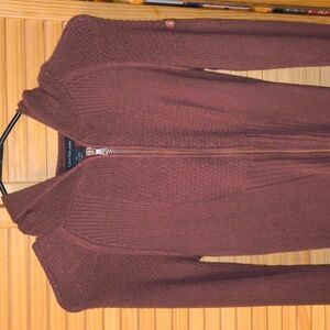 Calvin Klein Brand Women's Burgundy Brown Sweater Hoodie-Like New-Size Medium